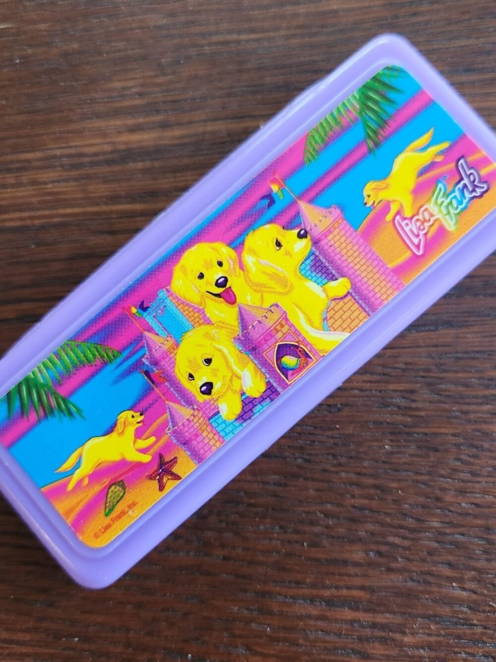 Lisa Frank Golden Retrievers Dogs Puppies Bandages Band Aids Case Vintage 1990s